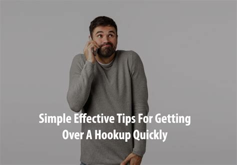 how to get over a casual hookup